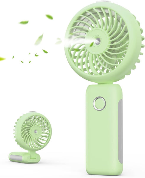 Portable Handheld Misting Fan, 4000mAh USB Rechargeable Personal Foldable Fan with Water Tank for Travel & Office