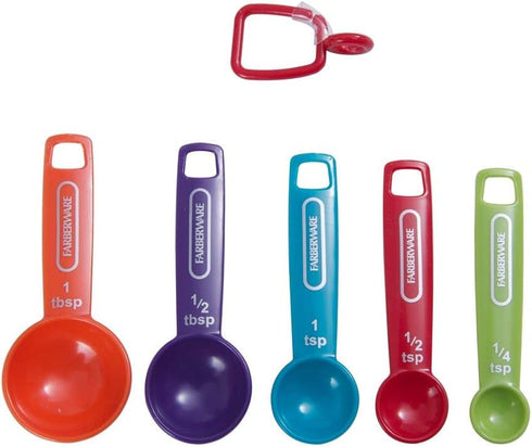 Farberware Professional Plastic Measuring Spoons - Set of 5, Colors May Vary
