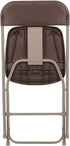 2 Pack 650LB Flash Furniture Hercules Series Plastic Folding Chair - Brown - Weight Capacity Comfortable Event