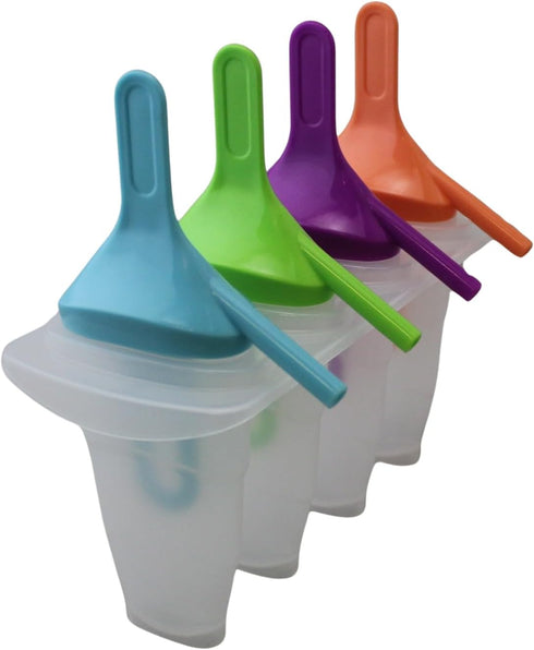 4 Set, Popsicle Molds Ice Pop Maker with Straw Large BPA Free Popsicle Mold Reusable Freezer Pop Maker for Juice Yogurt