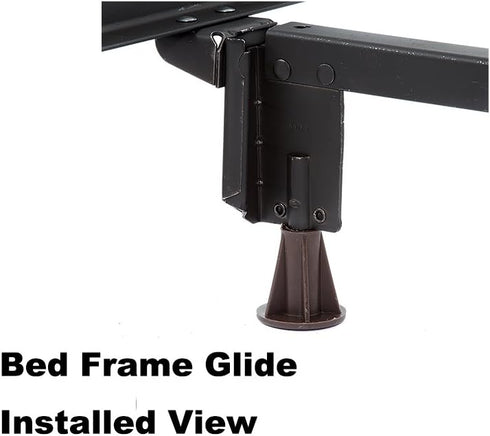 Home's Place Steel Stem Bed Frame Feet to Replace Wheels, Set of 6 Replacement Feet for Sturdy Bed and Floor Protection