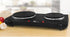 Elite Gourmet EDB-302BF# Electric Hot Plate, Countertop Double Cast Iron Burner, 1500 Watts, Black