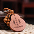 Betterdecor Feng Shui Peach Wood Money Happy Laughing Buddha Key Ring Amulet