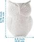 Comfify Owl Utensil Holder, Decorative Ceramic Cookware Crock & Organizer in White - Perfect Kitchen Décor Gift