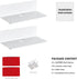 OAPRIRE White Floating Shelves Wall Mounted Set of 2, Acrylic Hanging Shelves for Bedroom, Office