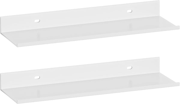 HNVNER Adhesive Shower Shelves for Wall 2 Pack, White Metal Shower Caddy