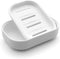 Plastic Soap Dish Container, Keeps Soap Dry, Easy Cleaning, White
