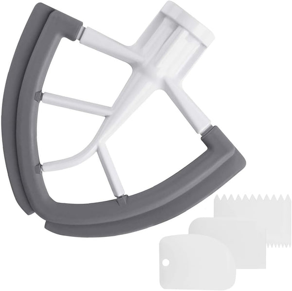 Flex Edge Beater for KitchenAid Mixer - 4.5-5 Quart Flat Beater Paddle with Scraper Attachment