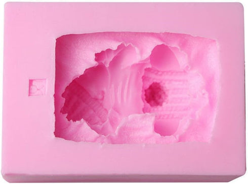 Tvoip 1Pcs New 3D Baby Silicone Mold for Bunny Chocolate Fondant Cake Decorating Tools