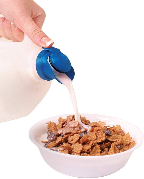 Jokari Milk Spout Pouring Gadget, 4 Spouts Total (2 Packs), Easy Pour Spout for Gallon Milk Jugs and Juice Bottles