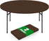 Moosfor Round Spandex Tablecloth 2 Pack, Elastic Fitted Waterproof Tablecloths for 45"-56"
