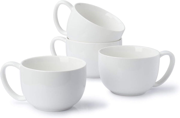Sweese Porcelain 22oz Large Coffee Mugs Set of 4, Large Soup Mug