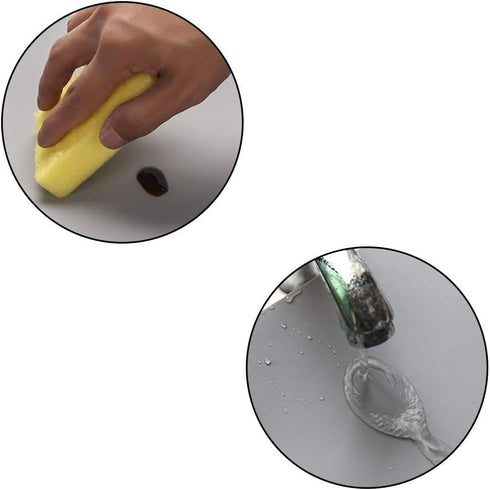 23.6'' by 15.7'' Flexible Silicone Placemat, Non-Slip, Waterproof, Heat Resistant, Grey, 1 pcs