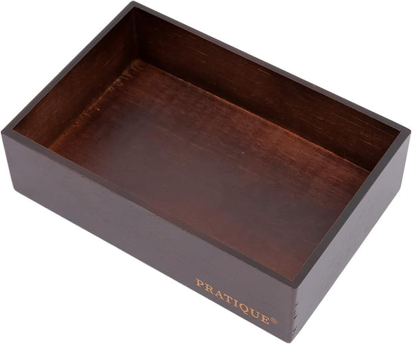 Bamboo Drawer Organizer, Kitchen Utensil Holder, Office Desk Supplies, 8.9 x 5.9 x 2.6, Nut-brown