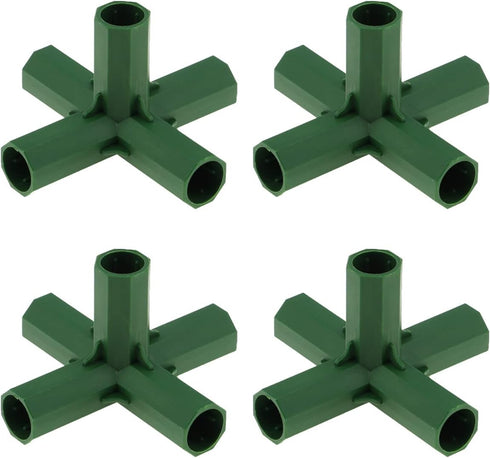 Meiwlong 4 PCS 16mm Plastic Gardening Greenhouse Frame Building Connectors Pipe Fitting Heavy