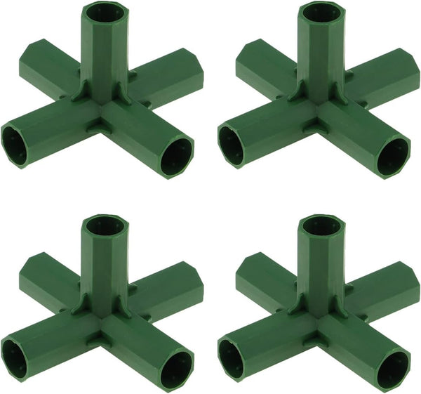 Meiwlong 4 PCS 16mm Plastic Gardening Greenhouse Frame Building Connectors Pipe Fitting Heavy
