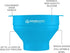 Collapsible Silicone Microwave Hot Air Popcorn Popper Bowl with Lid and Handles - Aqua