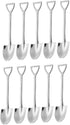 SZLFSX 10 Pack Dessert Spoon 6 inch Shovel Shape Stainless Steel Spoons Ice