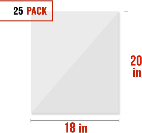 BirdBags Turkey Bags, 18” x 20” 25 Pack, Heavy Duty Oven Bags for Turkey Brining and Cooking