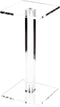 Plymor Clear Acrylic Square Barbell Pedestal Display Riser, 8.5" H x 4" W x 4" D (1/4" thick)