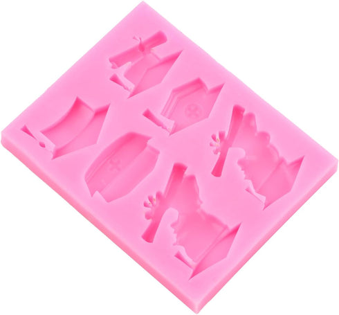 Nurse Graduation Themed Silicone Mold for DIY Cake Decoration, Doctor Nurse Grad Hat Fondant Molds, Cupcake Topper,