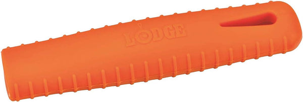 Lodge Silicone Hot Handle Holder - Dishwasher Safe Heat Protection for Lodge Carbon Steel Pan Products - Orange
