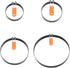 WOWITIS 8 Pack, 8" 6" 4" 3.5" Stainless Steel Egg Rings - Omelet, Pancake, & Egg Muffin Rings with Oil Brush