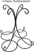 Ornament Display Stand, Air Plant Holder, Black Iron Wire Hanging Hook for Home Party Decor