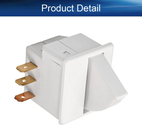 Heyiarbeit Refrigerator Door Light Switch 3Pin Universal Replacement for Most Refrigerators, White