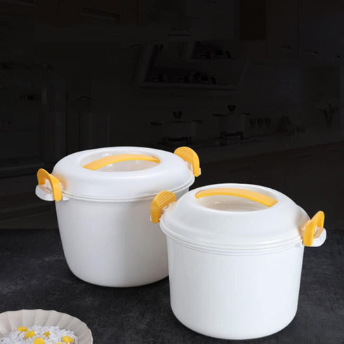 Luxshiny Microwave Pressure Cooker Microwave Rice Cooker Mini Rice Cooker Portable Steamer Pasta Cooker Food Steamer Pot for Cooking Soup Rice Stews and Oatmeal Yellow S Microwave Pasta Pot by Luxshiny