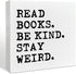 NKBINLILI Bookish Wood Box Decor Accessories Sign for Home Library Cafe Bedroom Bookshelf,