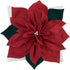 Christmas 3D Flower Accent Pillow Cover, Festival Red Floral Throw Pillow Case, Decorative Cushion Cover, 18 x 18 Inches