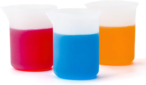 Gartful 250ml & 100ml Silicone Measuring Cups, Nonstick Reusable Mixing Cups for Crafts, Set of 6