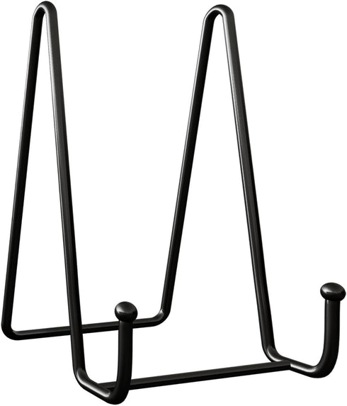 Plate Stands for Display, 4 Pack 4 Inch Black Metal Book Holder & Stand for Decorative Art Plates and Tablets