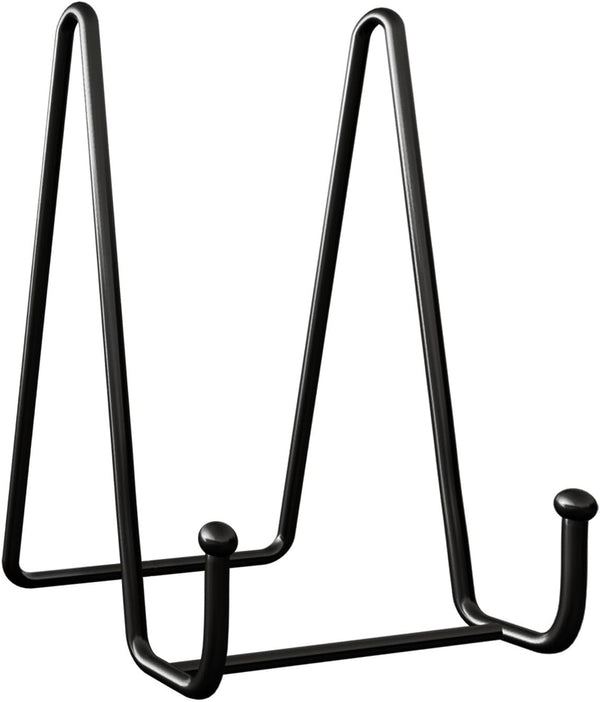 Plate Stands for Display, 4 Pack 4 Inch Black Metal Book Holder & Stand for Decorative Art Plates and Tablets