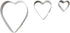 KitchenCraft Sweetly Does It Fondant Cutters, Heart Shaped, Stainless Steel, Set of 3