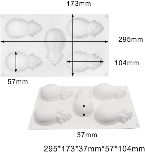 Silicone Cake Mold, Dessert Silicone Mold for Baking, Fondant Mould, Fruit Shape, Jelly Bakeware, 11.68x6.84x1.48 inch