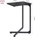 NEFROM Set 2, ET-X-BK2 C-Shaped End Tables, Sofa TV Trays of Small Couch Side Table for Living Room, Bedroom, Bedside