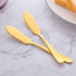 Stainless Steel Cheese Dessert Knives, Set of 6, Breakfast Butter Knife, Slicer Sandwich Spreader (Gold)