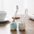 4Pcs Creative Ceramic Animal Mini Toothbrush Holder Organizer for Bathroom Vanity Countertops, Toothpicks and Swabs