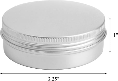 Tosnail 36 Pack 4 oz Aluminum Round Tins, Empty Tins Candle Tins Spice Tins with Screw Top Lids