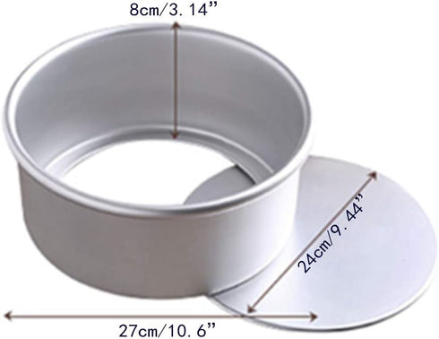 10 Inch Round Cheesecake Pan, Aluminum Round Cake Pan with Removable Bottom, Anodized Aluminum Baking Pan