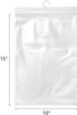 Frcctre 30 Pack 10 x 15 Inches Hanging Storage Bags, Large Hook Reusable Clear Hanging Plastic Bags Hang-Up Plastic Polyethylene Bags Reclosable Zip Bags for Packaging Storage Organization by Frcctre