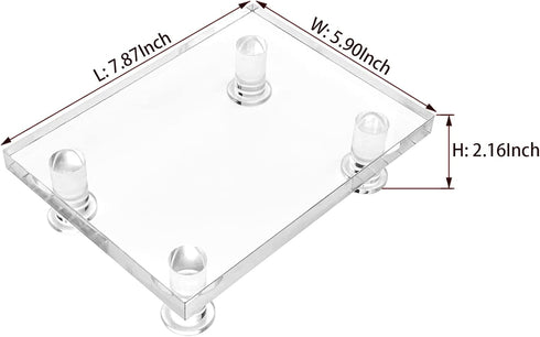 Bigfety Clear Acrylic Pedestal Tray Stand Riser for Bathroom Kitchen Countertop Home Decor