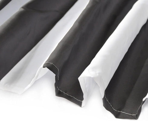 LB Black and White Shower Curtain, Striped Bathroom Curtain, 72x72 inch Waterproof Polyester Fabric
