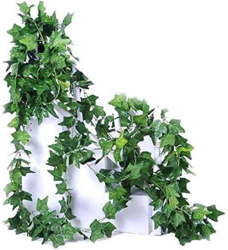 40 Ft Realistic Artificial Ivy Garland, UV Resistant Fake Hanging Vines for Indoor/Outdoor Wedding Decor - Pack of 5