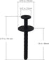 316433300 Black Metal Screw for Range Oven Door Handle Compatible with Frigidaire, Kenmore, Electrolux (2PACK)