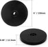 Jersvims 2Pcs 6 Inch Black Acrylic Turntable Platter, Round Rotating Organizer for Kitchen Pantry Cabinet