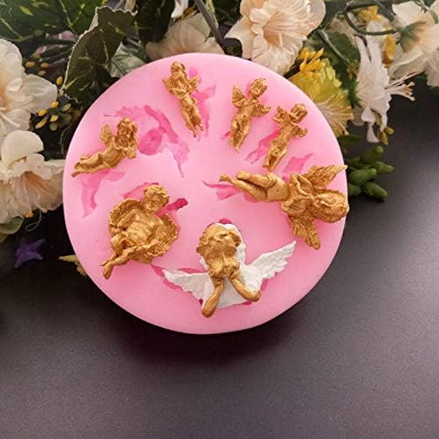 8 Sizes Shapes Fairy Angel Baby 3D Boy Wing Silicone Mold Tools for Chocolates Hard Candies Desserts Ice Soap Baking