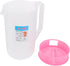 Large Plastic Pitcher with Lid - 2400ml Juice Pot Kettle with Scale, Spill Proof Cold Water Jug for Drinks